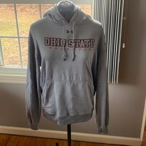 Grey Ohio State sweatshirt under armour polyester